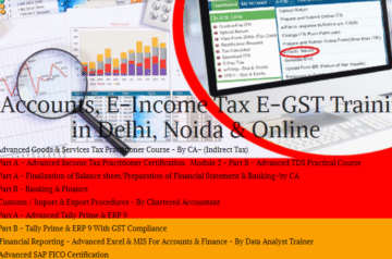 Practical Accounting Course with SAP FICO tools, Best Income Tax and GST Course in Delhi by “SLA Consultants”